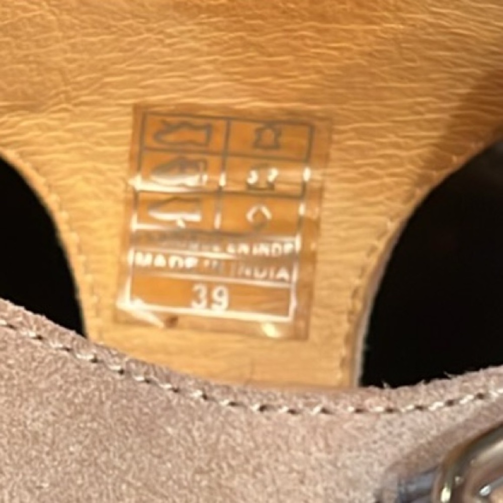 Free People leather huarache-detail wood-grain 4” platform “Emmer” clogs-NWOT - Picture 10 of 15